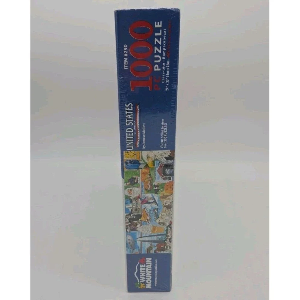 White Mountain United States of America Jigsaw Puzzle 1000 Pc Larger Pcs 24 x 30